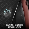 thumbnail image 4 of Coverado Leather Full Set Car Seat Cover, Universal Fit Automotive Seat Cover with Breathable Mesh for Car, SUV and Truck, Black & Red, 4 of 8