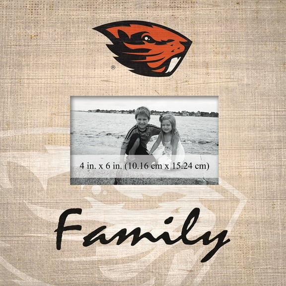 Oregon State Beavers 10'' x 10'' Burlap Pattern Frame