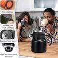 thumbnail image 3 of 27 oz Single Stainless Steel Thermal Coffee Carafe, Double Wall Vacuum Insulated Creamer Container, Beverage Dispenser for Milk and Hot Chocolate, Tea Pot. (Black), 3 of 4