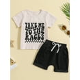 thumbnail image 2 of Wassery Baby Boy 2Pcs Summer Clothes Outfit 6 12 18 24 Months Infant Boys Casual Shorts Set White Short Sleeve Tops and Drawstring Shorts Sets, 2 of 9