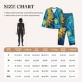 thumbnail image 4 of Rateoe Starry Sunflower Dreamscape Pattern Womens Pajamas Set Long Sleeve Sleepwear Button Down Nightwear Soft Cotton Pj Lounge Sets-Medium, 4 of 7