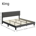 thumbnail image 7 of Ataucjin Full Size Bed Frame with Upholstered Headboard, Full Size Platform Bed Frame with Wooden Slat Support,No Box Spring Needed & Noise Free, Easy Assembly, 7 of 7