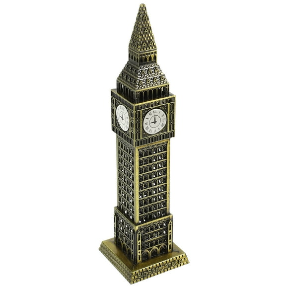 WORGEOUS Tablero de pasillo Big Ben Ornament Aleación resistente Big Ben Craft Craft Babinete Hogaret Ornament