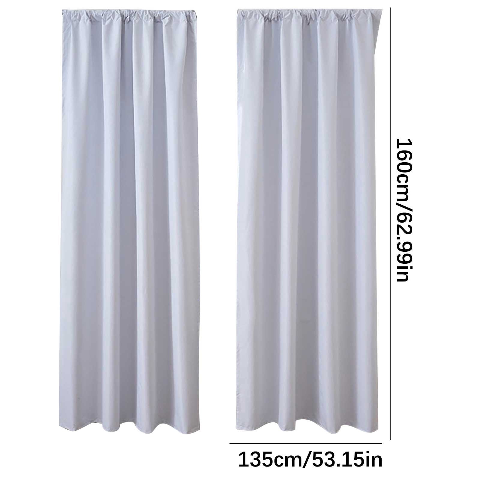 JVBTVB Blackout Curtains for Bedroom & Living Room - 100% Light Blocking Ready-Made Curtain Set of 2 Panels, Scandinavian Minimalist Solid Color