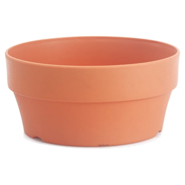 Ounissouiy La maceta redonda de imitación de cerámica firme y transpirable permite que las plantas respiren mientras les proporciona Jardín y Patio 18 CM