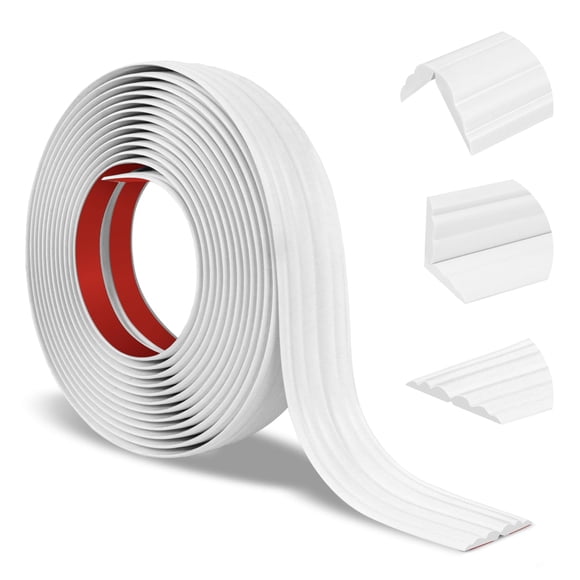Protector de pared para esquinas Heonay, despegar y pegar, 7 cm x 12 m, blanco