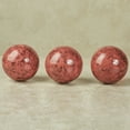 thumbnail image 2 of Cambria Cinnabar Marbled Orbs Sphere Balls 4 inches diameter for Centerpiece Bowl and Tray Displays Set of Three Orbs Only, 2 of 4
