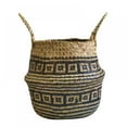 thumbnail image 1 of Prettyui-Foldable Handmade Laundry Baskets Hampers Wicker Grass Weaving Storage Basket,B, 1 of 7