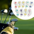 thumbnail image 6 of DimyFew 9 Pieces Golf Club Head Covers Dustproof Fits Most Club Keep protected White, 6 of 9