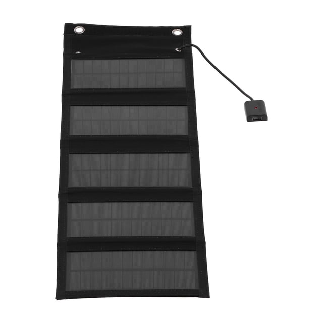 Panel Solar Plegable, Conveniente, Práctico, Ligero, Portátil, Cargador De Panel Solar, Puertos De Salida USB Dobles Plegables Para Ir De Excursión, Acampar, Viajar Fyydes Portable Solar Charger