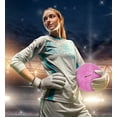 thumbnail image 4 of Barocity Soccer Ball - Premium Official Match Ball with Cool Reflective Rainbow Hex Pattern, Durable Adult and Kids Soccer Ball for Indoor, Outdoor, Training, Practice, Play, Games - Pink Size 5, 4 of 7