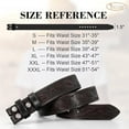 thumbnail image 7 of Mens Western Leather Belt Strap Without Buckle 1.5" Vintage Replacement Cowboy Leather Belt Strap with Snap on Buckle, 7 of 7
