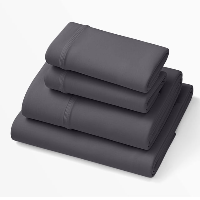 Sheet Purple SoftStretch King/Cal King Mezcla de rayón gris