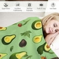 thumbnail image 3 of ARISTURING  Cute Avocados Throw Blanket 50x40 inch, Cartoon Green Avocado Cozy Plush Warm Lightweight Travel Blankets for Bedroom Living Rooms Sofa Beds Office, 3 of 6