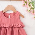 thumbnail image 5 of NOLDARES Girls Summer Dresses with Ruffle Sleeveless Casual A-Line Twirly School Sund(Pink,4-5 Years), 5 of 9
