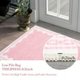 thumbnail image 5 of FairOnly 6'x9'Modern Solid Color Machine Washable Area Rug for Bedroom Non Slip Soft Stain Resistant Low Pile Rugs for Living Room Kitchen,Pink, 5 of 6