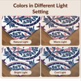 thumbnail image 7 of Design&I 4'x6' Washable Area Rug Scroll Border Leaves Striped Wreath Round Patriotic Botanical Playful Expressive for Dorm Room, Living Apartment, Flatweave Daily Traffic Ready, 7 of 7