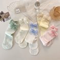 thumbnail image 6 of Women's Bow Decor Crew Socks Soft Cute Dress Socks Boots Socks Breathable Socks, 6 of 7