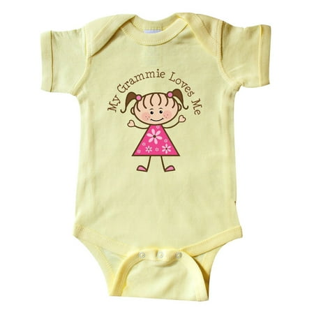 

Inktastic My Grammie Loves Me Gift Baby Girl Bodysuit