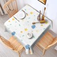 thumbnail image 5 of Floral Square Tablecloth 52x52in(132x132cm) – Waterproof Polyester Printed Table Cover, Wrinkle Resistant & Washable for Kitchen Dining Picnic Party Decor, Thanksgiving,Christmas, Spring,Flower, 5 of 6