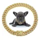 thumbnail image 2 of Collar For Perro Con Diamantes, Cadena Grande De Oro, Color, 2 of 7