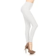thumbnail image 3 of Women's Solid Color Stretchable Peach Skin Fabric Leggings for Regular PLUS 3X5X, 3 of 3