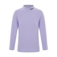 thumbnail image 3 of TiaoBug Toddler Kids Girls Winter Long Sleeve Undershirt Basic Solid Color Casual Thermal Underwear Top Purple 5-6, 3 of 5