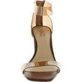 thumbnail image 2 of INC Womens Brown Studded Transparent Ankle Strap Cushioned Makenna Square Toe Block Heel Zip-Up Dress Heeled Sandal 9.5 M, 2 of 3