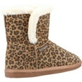 thumbnail image 3 of Hush Puppies Womens Ashleigh Leopard Print Suede Slipper Boots, 3 of 4
