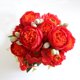 thumbnail image 4 of Ramo de flores artificiales, hortensias, peonías, bayas, arreglo floral sintético de 5 cabezas para centros de mesa de bodas y decoración del hogar, 4 of 4