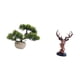 thumbnail image 5 of Árbol bonsái artificial,Bonsái artificial para decoración de escritorio o interior,Bonsái artificial,planta falsa en maceta.,Figura de cabeza de ciervo,Adorno de cabeza de ciervo,estatua, 5 of 8