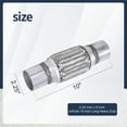thumbnail image 7 of FGJQEFG 2PCS Exhaust Flex Pipe Stainless Double Braid 2.25"Inch x 6"Inch w/Ends 10"Inch Long Heavy Duty, 7 of 7