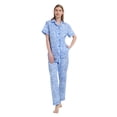 thumbnail image 4 of Kolipajam 100% Cotton Pajamas For Women Short-Sleeve Long Pants PJS Button Down Sleepwear XXL, 4 of 6