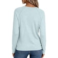 thumbnail image 4 of Bxsruta Womens Long Sleeve Raglan Tops Crew Neck Lightweight Shirts Casual Athletic Tees, 4 of 8