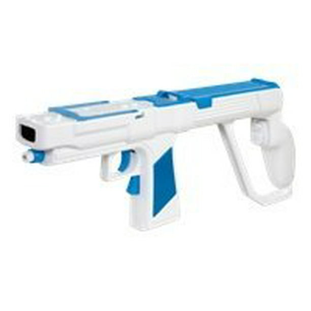 Dreamgear Rumble Blaster Gun Attachment Kit For Game Controller White Blue For Nintendo Wii Nunchuk Controller Wii Remote Plus Wii Remote With Wii Motionplus Walmart Com Walmart Com