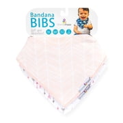 Primo Passi - 2Pk White/Pink Arrows Bandana Bib