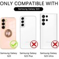 thumbnail image 6 of for Samsung Galaxy S23 5G Case Pink Plating Mental Ring Kickstand Luxury Case Soft TPU Shockproof Back Electroplate Cover Galaxy S23 5G Case for Girls Women, 6 of 12