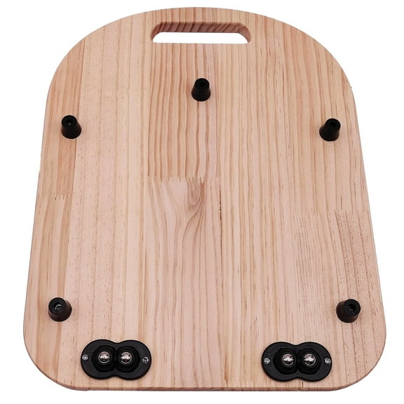 Wooden Sliding Tray Compatible with Thermomix TM5 TM6, Heavy-Duty Kitchen Appliance Moving Base with Easy-Glide Design, 14.2 x 10.8 x 0.6 Inches Natural Wood Rolling Platform for Countertop Mixers