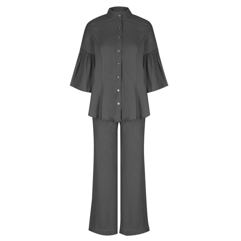 Sweat Suit for Women 2 Piece Fashion Outfit Set Womens Bell Sleeve 