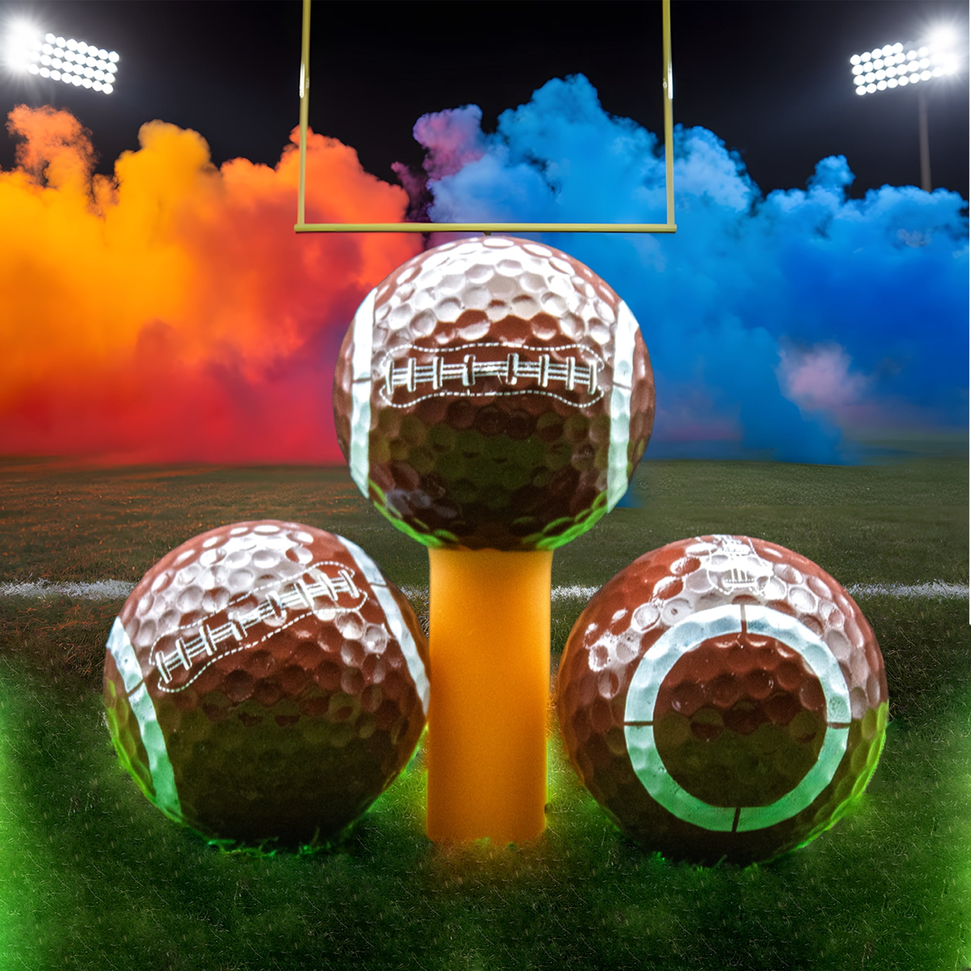 Football Golf Balls 12 Pack by GBM GOLF