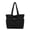 black, variant on Linen-like Crinkled Puffer Tote Bag for Women, Drawstring Closure & External Pockets, Large Capacity, Student School & Daily Commute Shoulder Handbag (16.1"x4.7"x12.2", 0.64lb)
