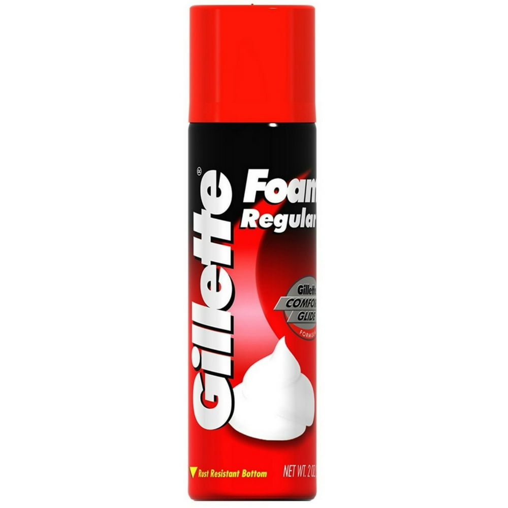 4 Pack Gillette Foamy Shaving Cream Regular 2 oz