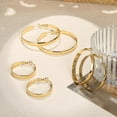 thumbnail image 5 of Bavsenic 14K Gold Hoop Earrings For Women,Large Gold Filled Hoops,Medium Hoop Earring,50mm/60mm/70mm, 5 of 6
