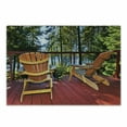 thumbnail image 1 of Forest Cutting Board, Adirondack Chairs on Porch in Forest Fresh Air, Decorative Tempered Glass Cutting and Serving Board, in 3 Sizes, by Ambesonne, 1 of 2