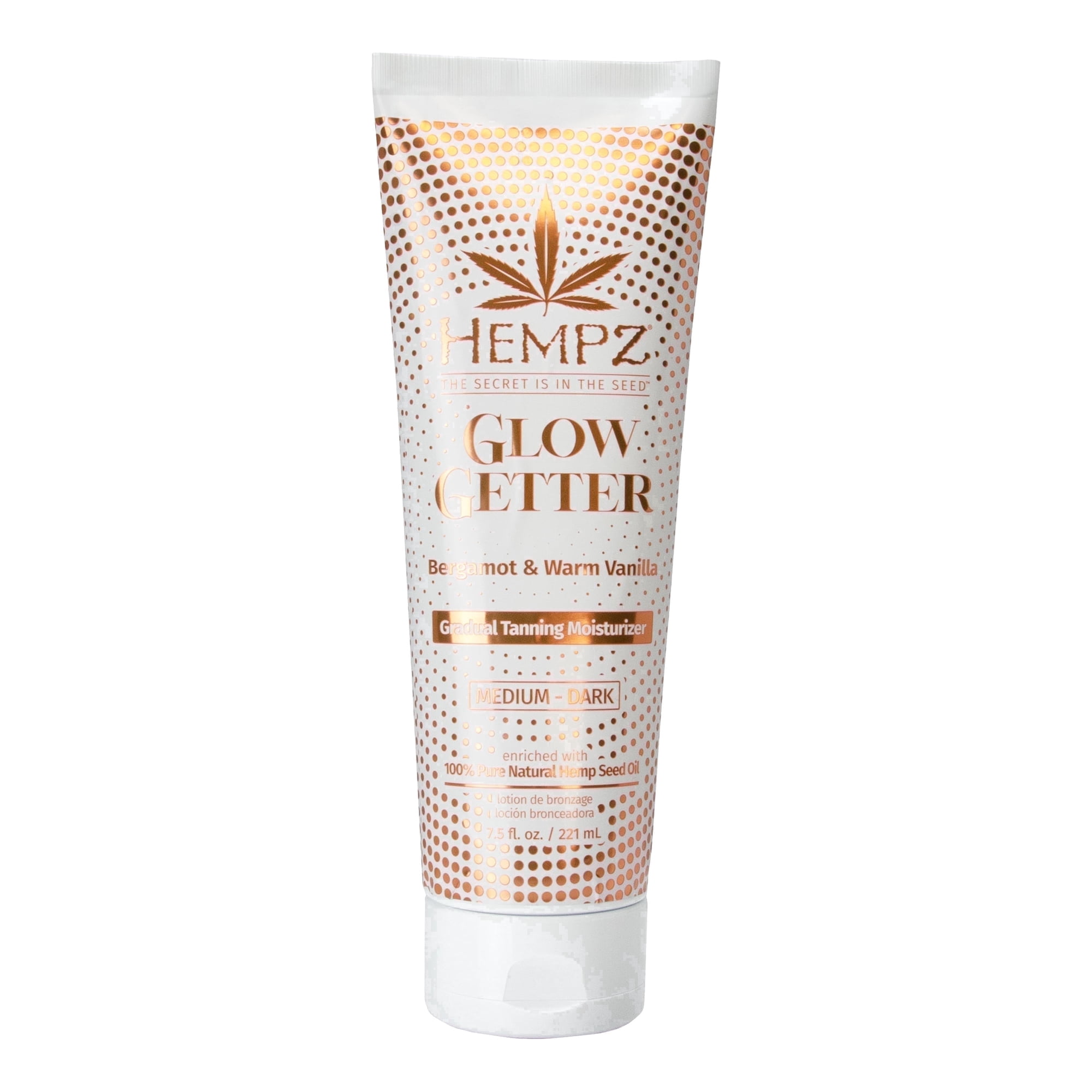 Hempz Glow Getter Gradual Self-Tanning Shimmer Moisturizer, Medium to Dark, 7.5 fl.oz.
