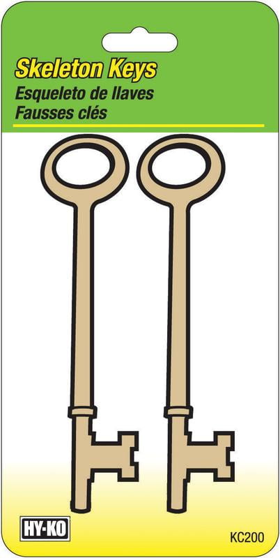 2 Pack Notched Tip Skeleton Keys