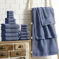 thumbnail image 2 of Modern Threads Aircloud 18-Piece Cotton Adult Bath Towel Set, Navy, 2 of 3