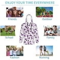 thumbnail image 5 of Vsdgher Violets Flowers Hoodie Youth Classic Hooded Pullover Sweatshirts Essentials Hoodie for Children (s-xl)-Small, 5 of 6