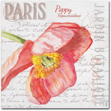 UPC: 0886511944367 | Trademark Fine Art  Paris Botanique Red Poppy  Canvas Art by Jennifer Redstreake