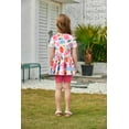 thumbnail image 4 of Arshiner Girls Summer Outfits Short Sleeve Ruffle Hem Top and Biker Shorts Set Girl Clothes, 4 of 5